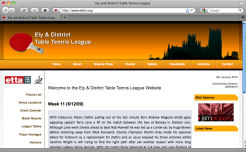 Table Tennis Website Design » Ely & District Table Tennis League