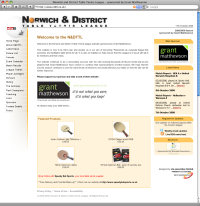 Norwich & District Table Tennis League - Table Tennis Website Design